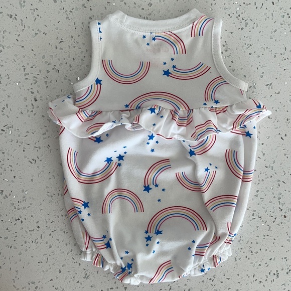 Cat & Jack Baby Girl Rainbow Snap-Up Romper 0-3M - Picture 2 of 6